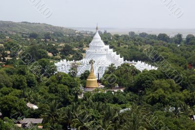 Stupa and trees Stupa and trees