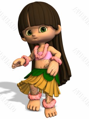 Toon Hula Girl