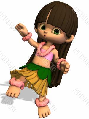 Toon Hula Girl