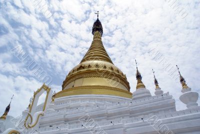 Stupa and clouds