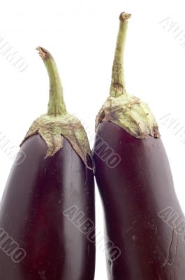 Two aubergine closeup