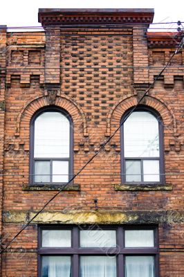 Close-up of Victorian style building