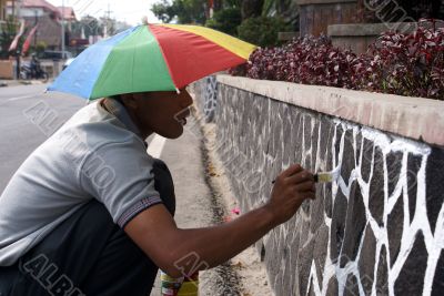 Painter on the street