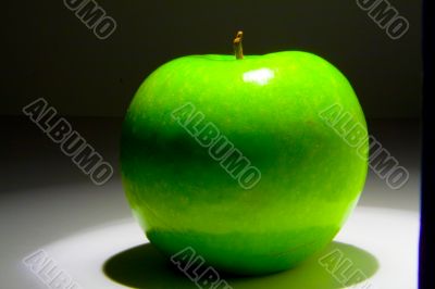 Shiny green Granny Smith apple