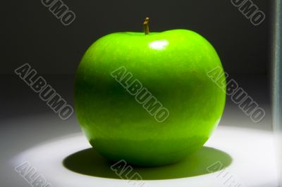 Shiny green Granny Smith apple