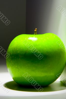 Shiny green Granny Smith apple