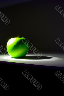 Shiny green Granny Smith apple