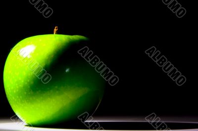 Shiny green Granny Smith apple