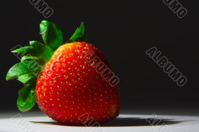 Lucious, ripe, red , juicy strawberry