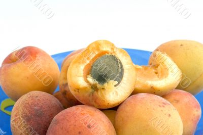 Fresh appetizing apricots