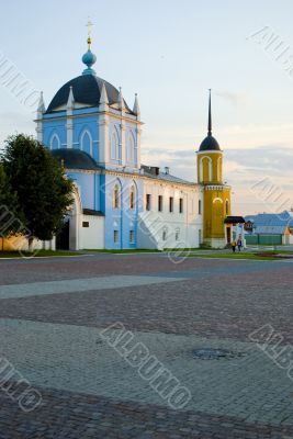 Church on a decline in city park