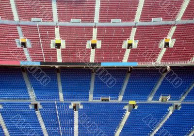 Rows of seating in stadium