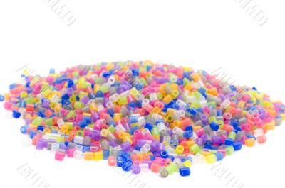 color beads close up