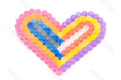 heart from beads