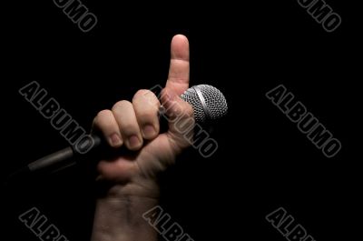 Microphone in Fist