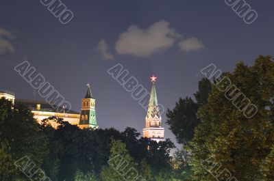 Kremlin Tower in the night