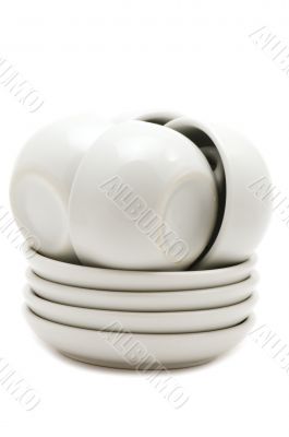 White cup with saucer