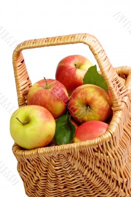 Basket with fresh apples