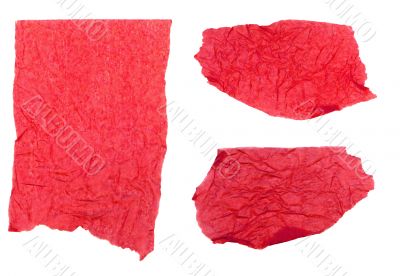Ripped Red Tissue Paper