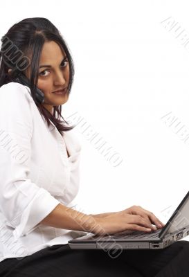 Beautiful brunette businesswoman