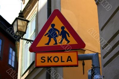 Road Sign Children Crossing