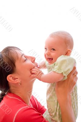 Baby with mom