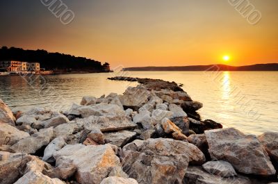 Sunset in Pylos, Greece