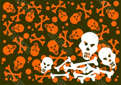 skulls and bones background