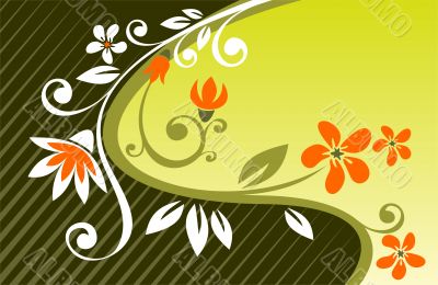 green floral background green floral background