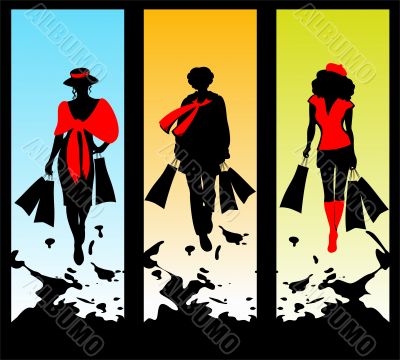 three women and shopping three women and shopping