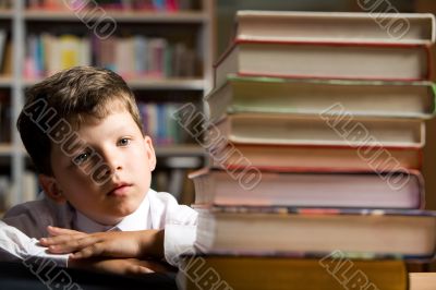 Pupil in library