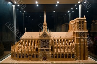 Breadboard model of a cathedral Notre-Dame