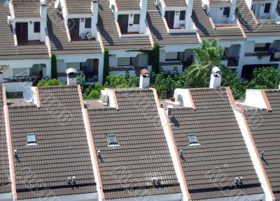 Rooftops of Spanish houses