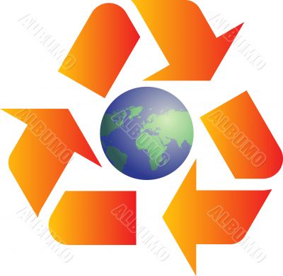 Recycling eco symbol