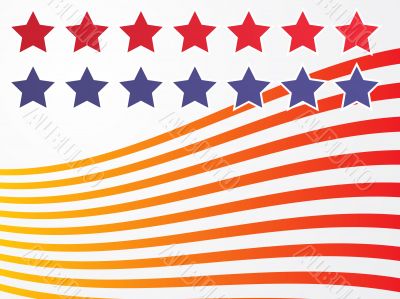 Stars and stripes illustration