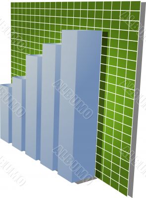 Financial barchart illustration