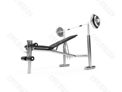 isolated muscle machine over white isolated muscle machine over white