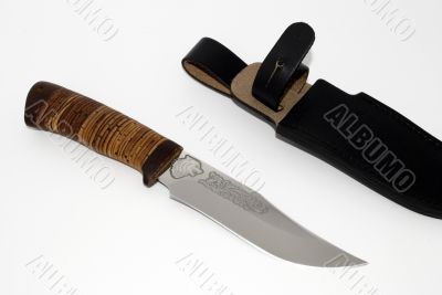 Knife and scabbard Knife and scabbard
