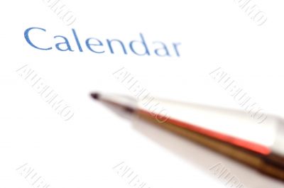 Day Planner calendar closeup