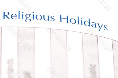 Day Planner holidays