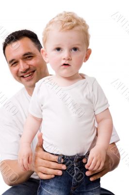 Blond boy and his daddy Blond boy and his daddy