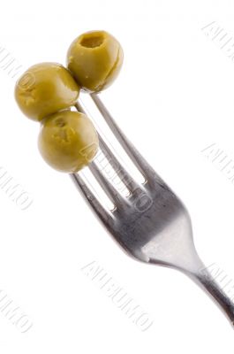fork with olive