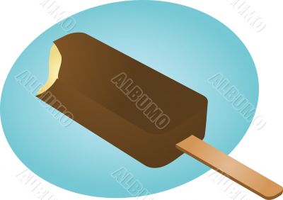 Frozen ice cream treat illustration