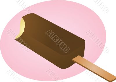 Frozen ice cream treat illustration