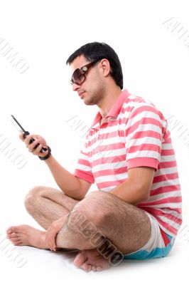 man with mobile phone
