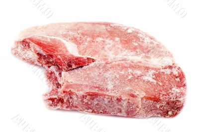 frozen beef closeup