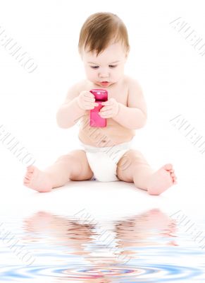 baby with cell phone