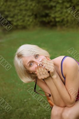 Portrait of a beautiful young lady smiling