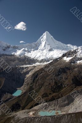 White summit and two lakes