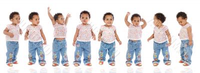 photographic sequence of a hyperactive baby